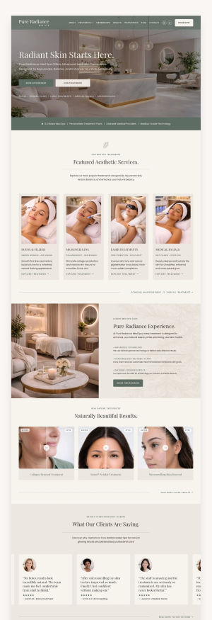 Pure Radiance Squarespace Template