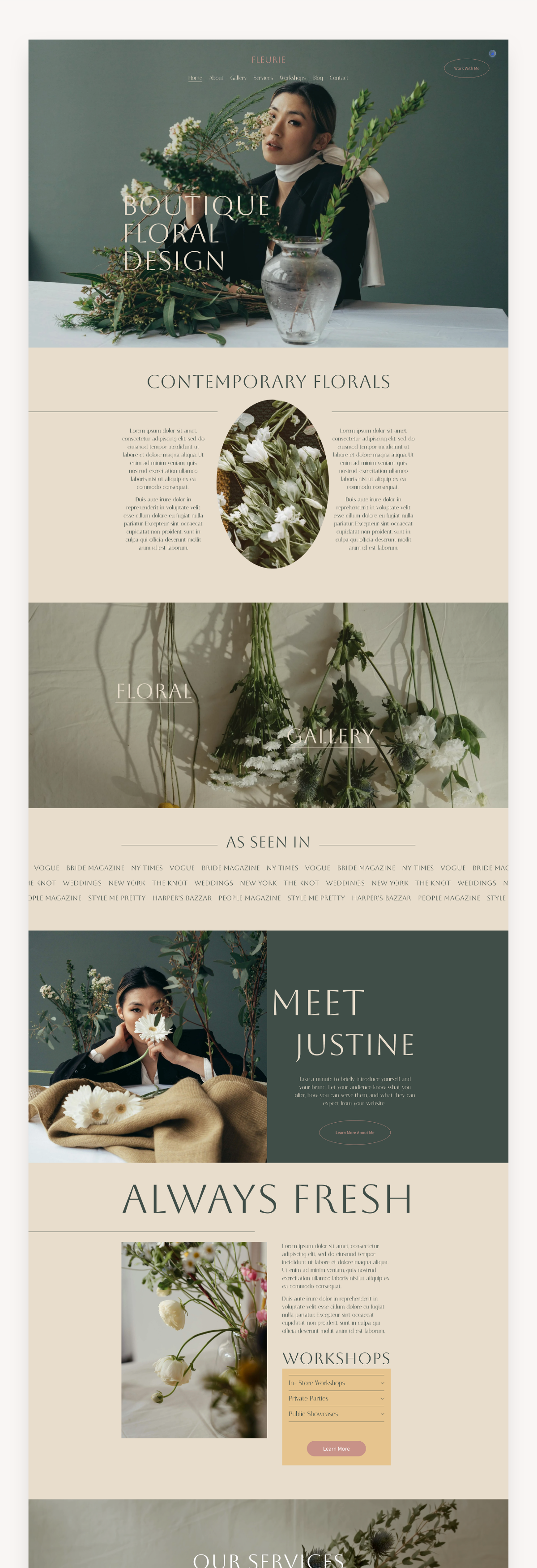 Fleurie Squarespace Template