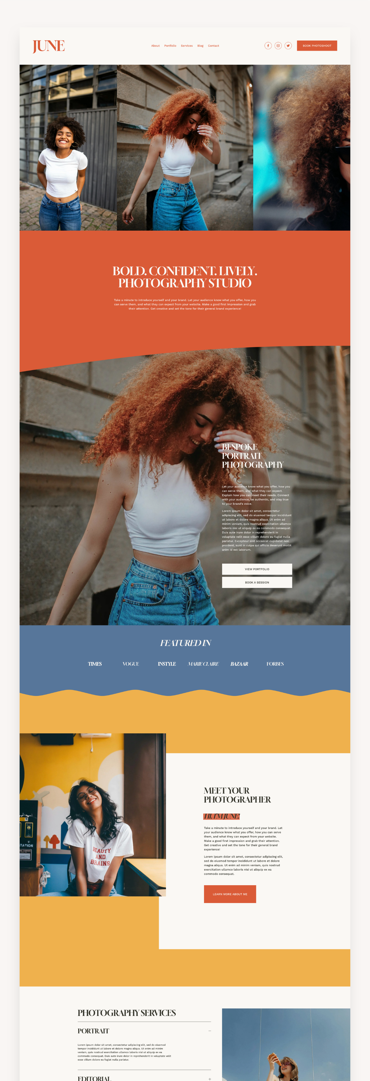 June Squarespace Template