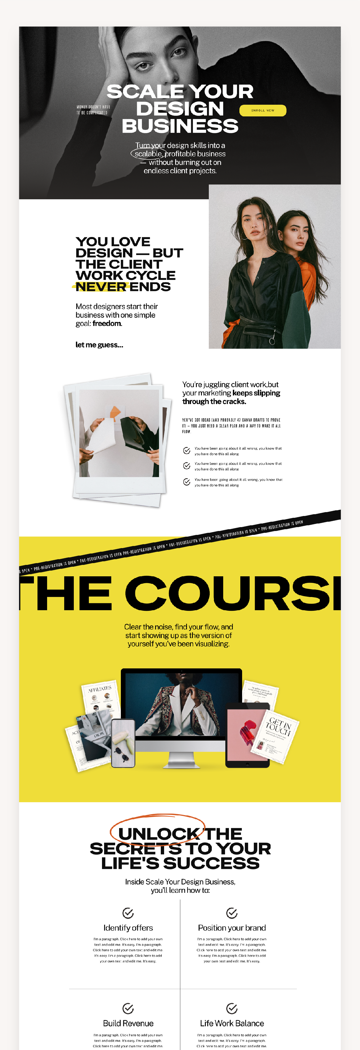 Aura Agency Showit Sales Page