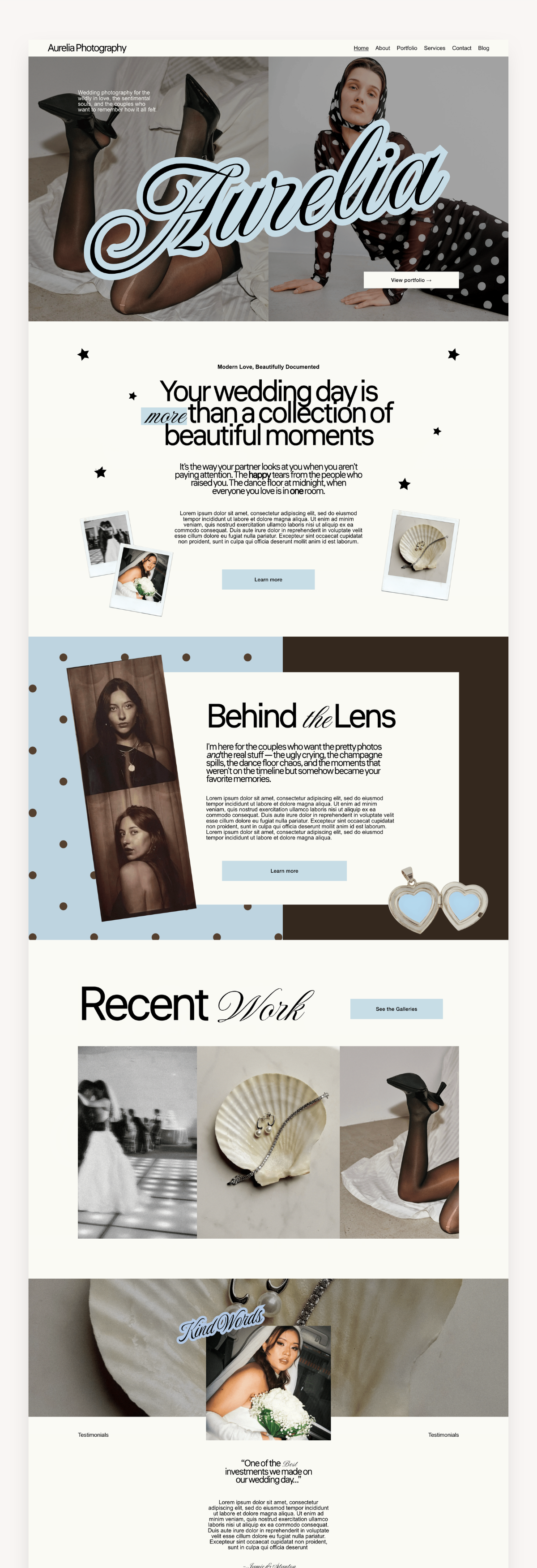 Aurelia Photography Squarespace Template