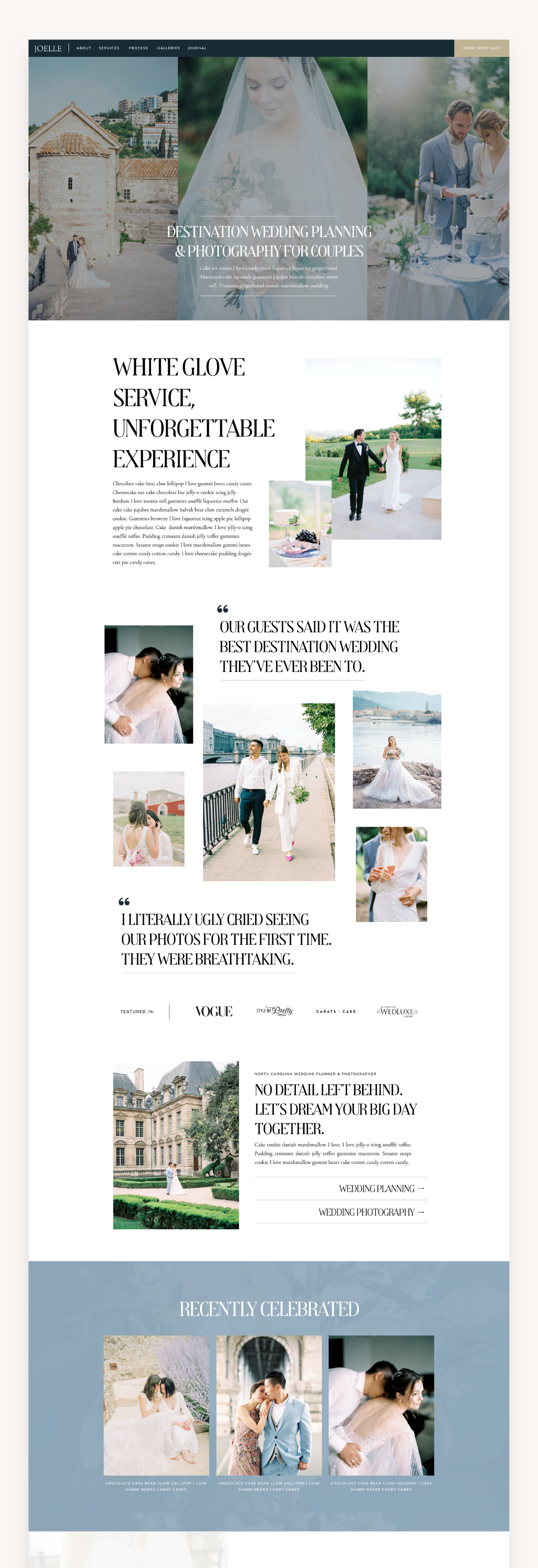 Joelle Photography Showit Template