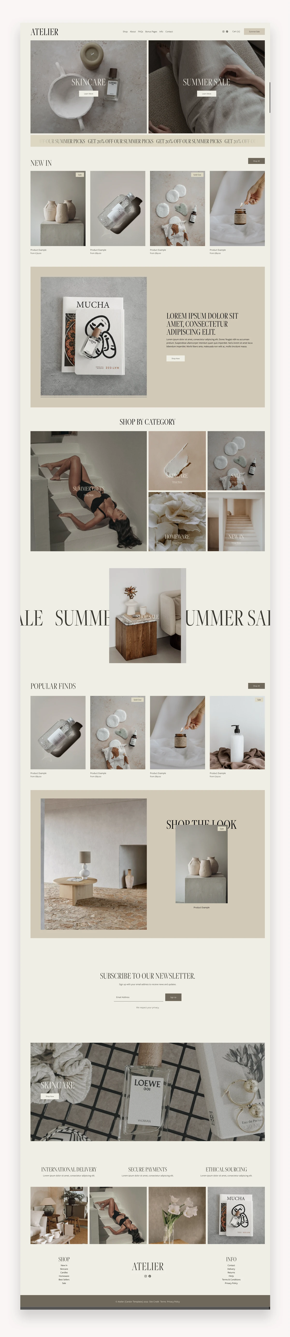Atelier Squarespace Template