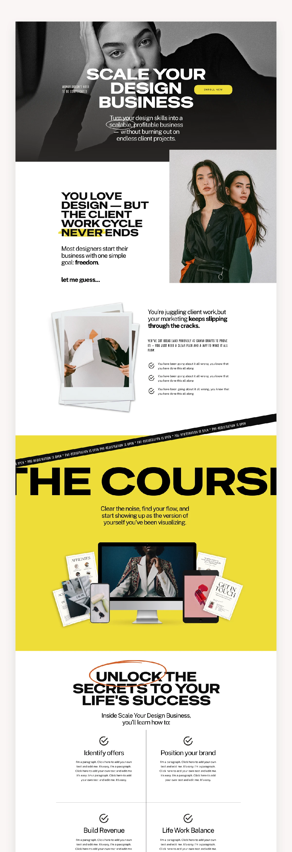 Aura Agency Showit Sales Page