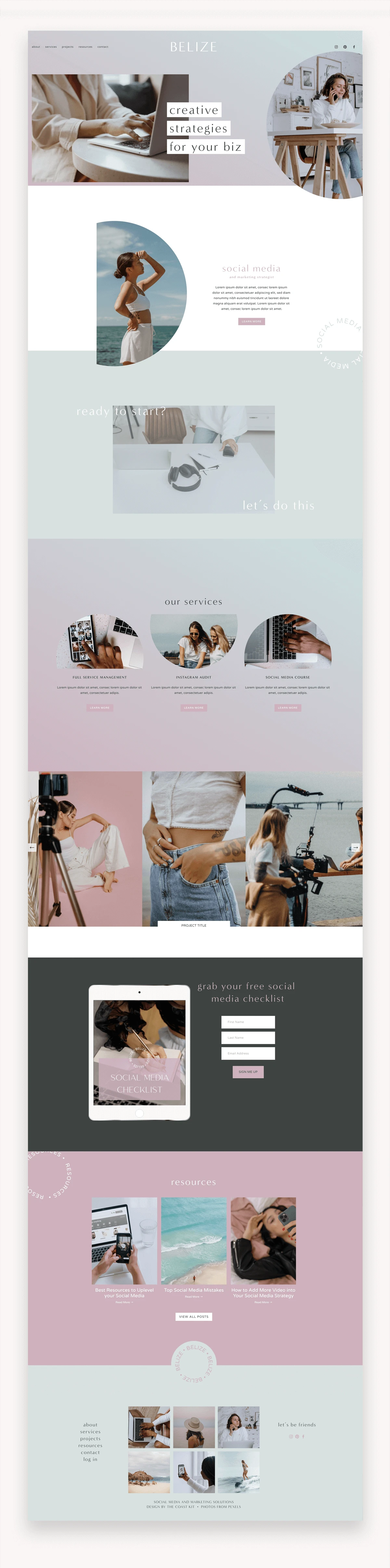 Belize Squarespace Template