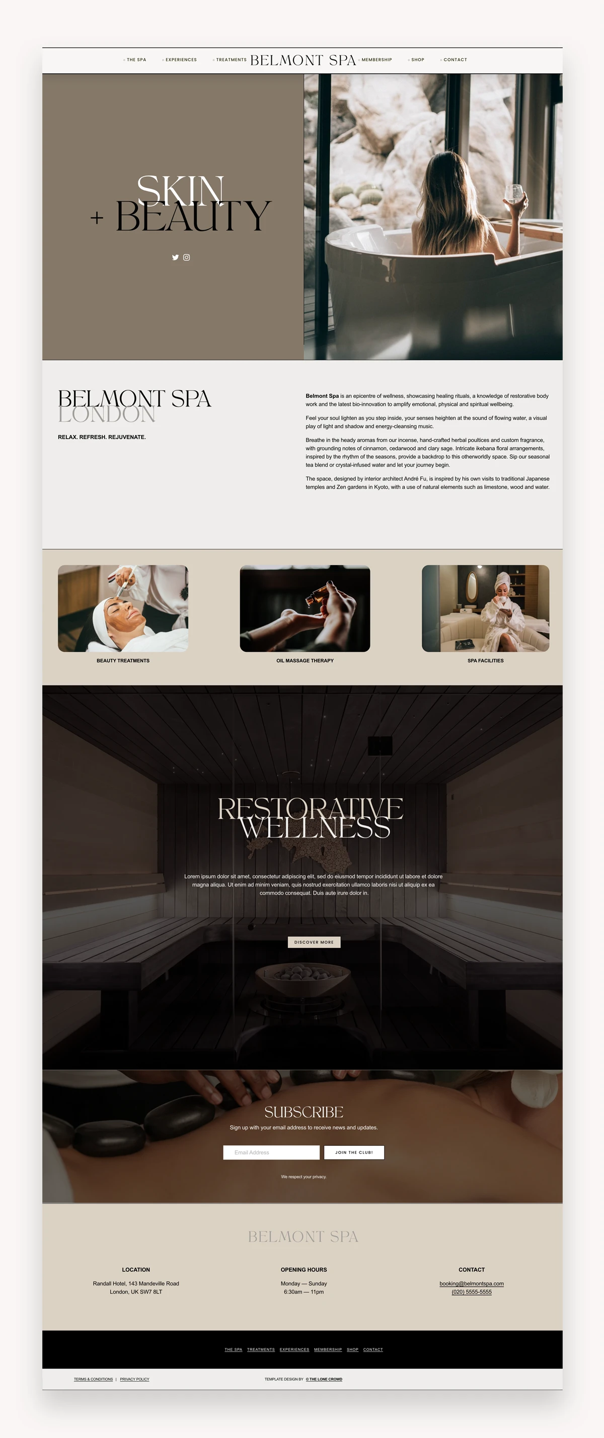 Belmont Squarespace Template