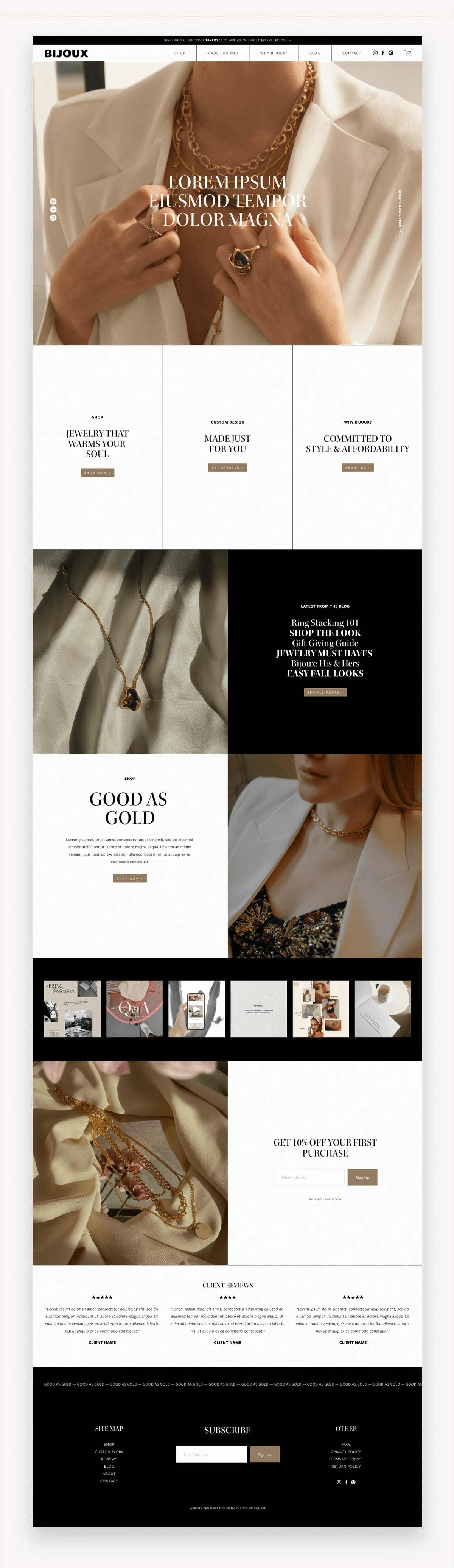 Bijoux Squarespace Template