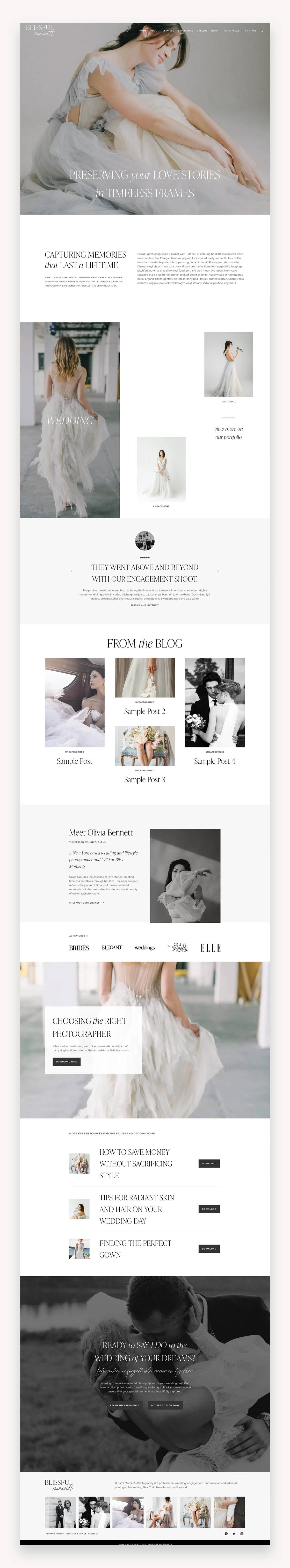 Blissful Photography Kadence WordPress Theme