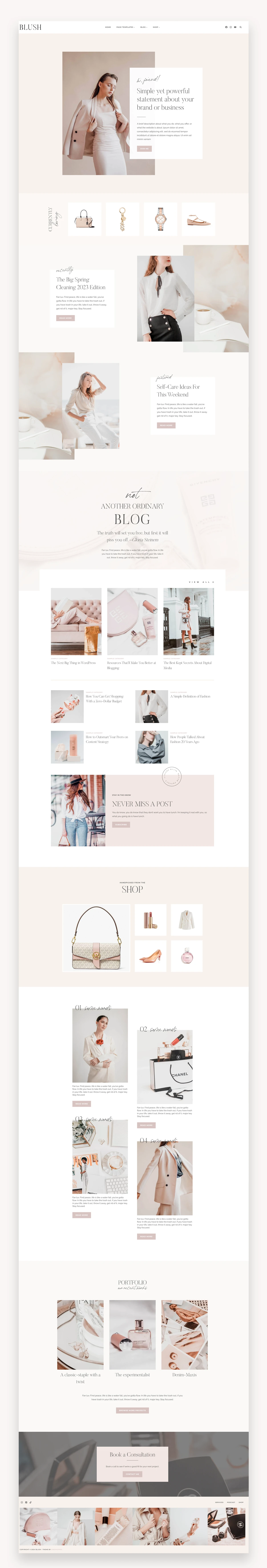 Blush Kadence WordPress Theme