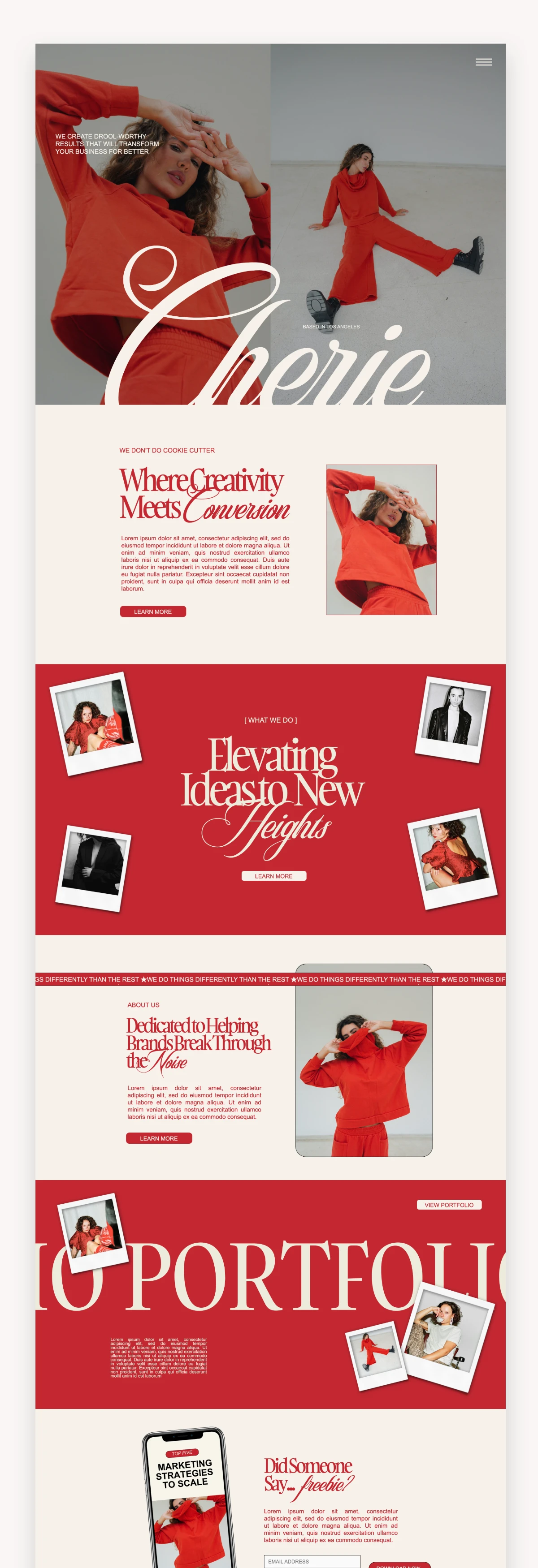 Bold Cherie Coach Showit Template