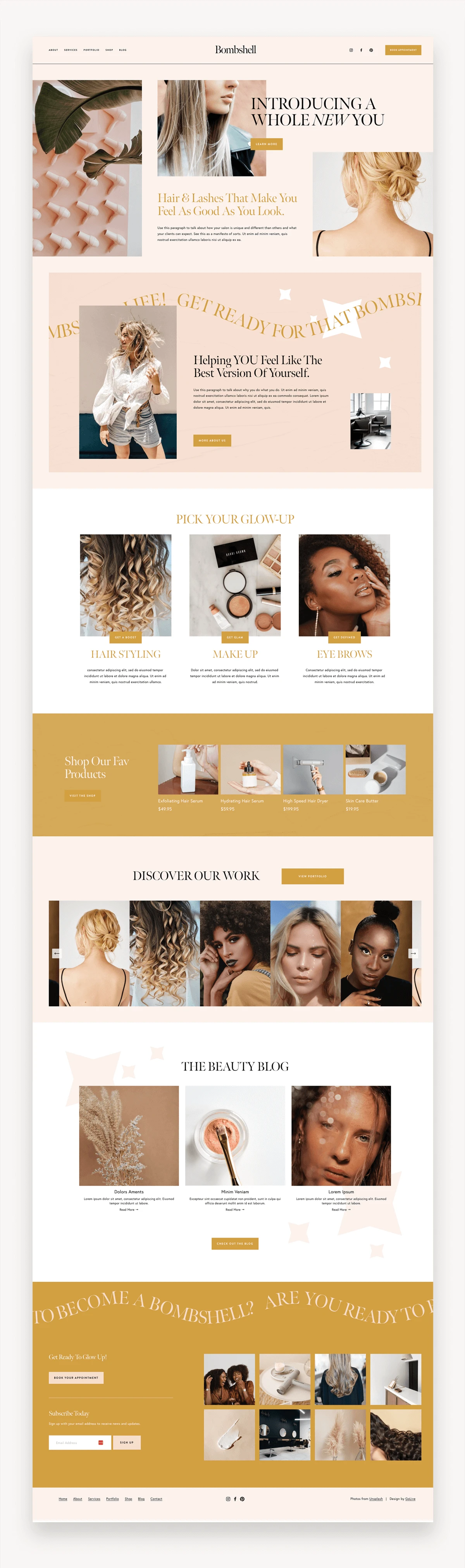 Bombshell Squarespace Template