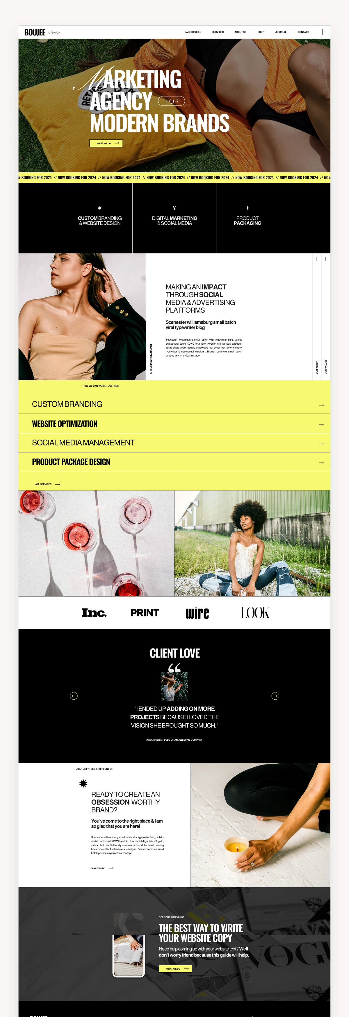 Boujee Coaching Showit Template