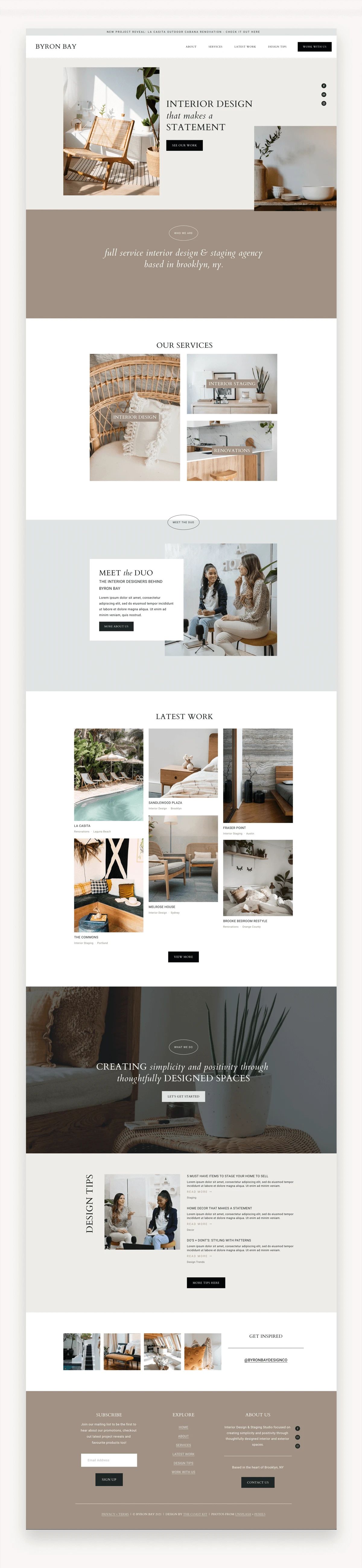 Byron Bay Squarespace Template