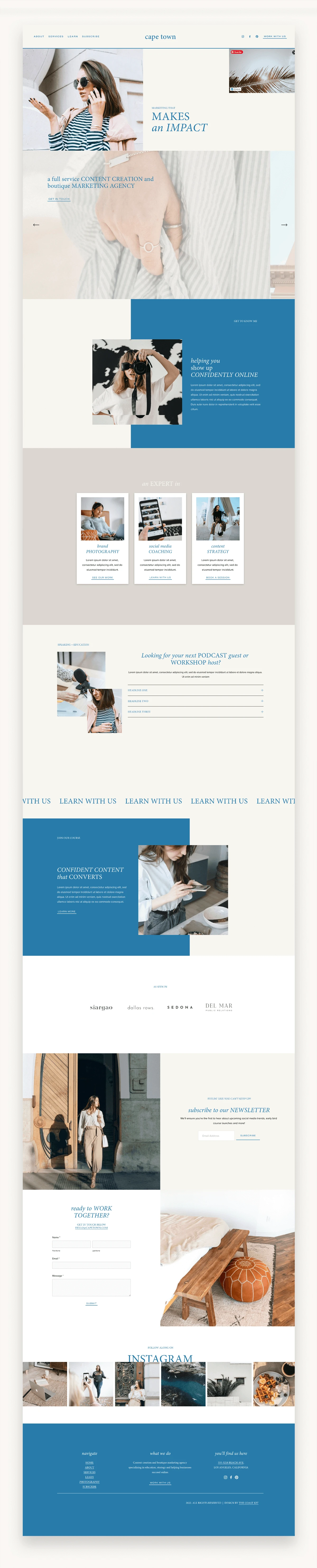 Cape Town Squarespace Template