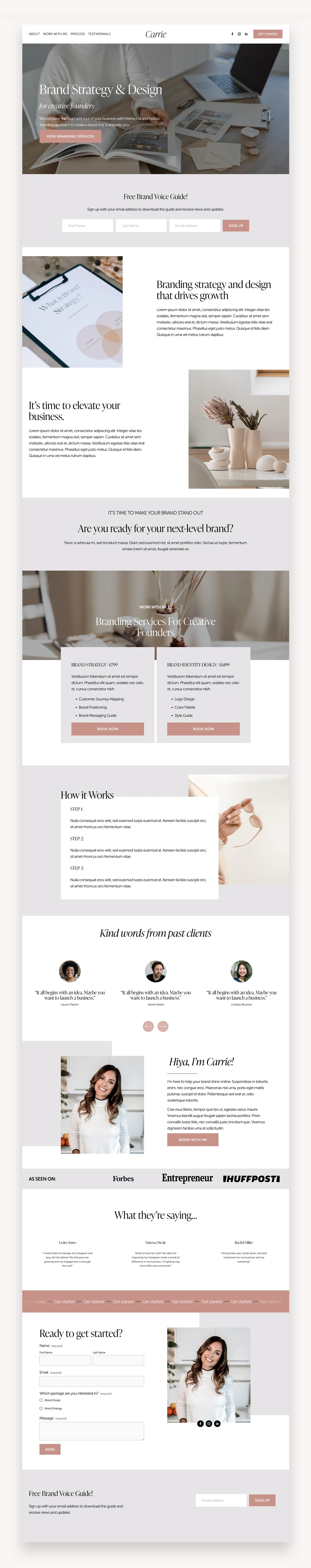 Carrie Coach Squarespace Template