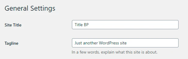 Change Site Title And Tagline In WordPress