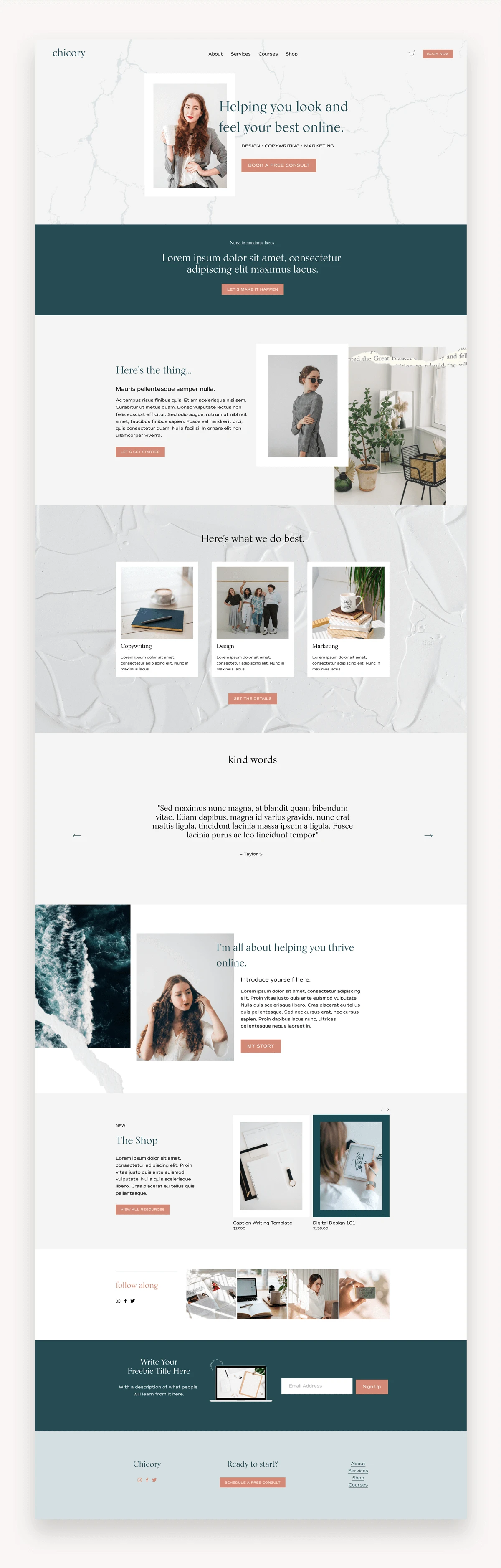 Chicory Squarespace Template