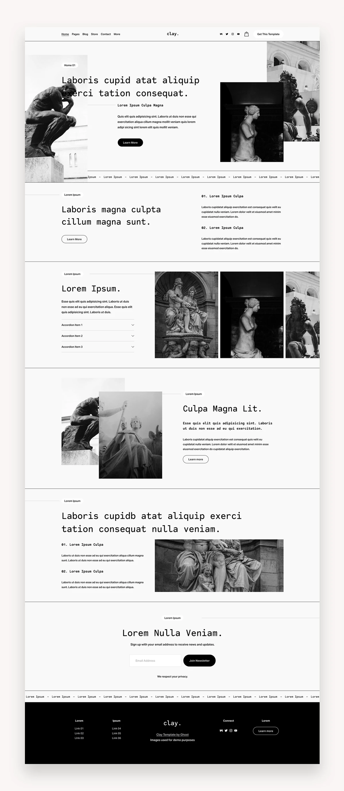Clay Squarespace Template