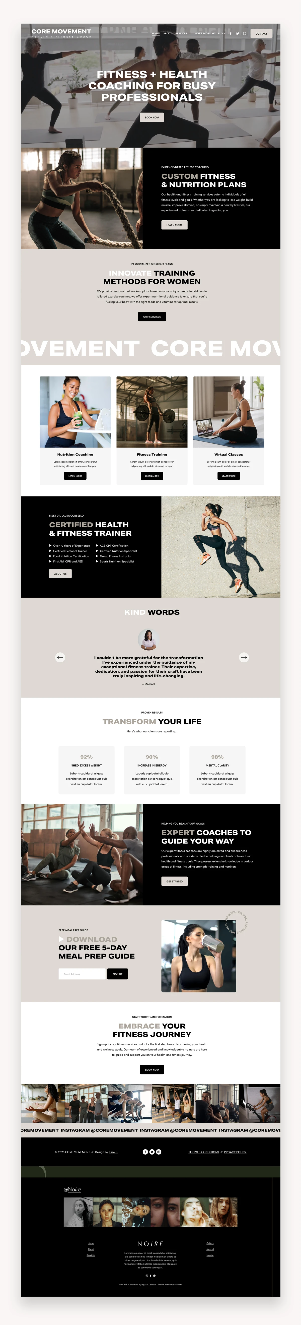 Core Movement Squarespace Template