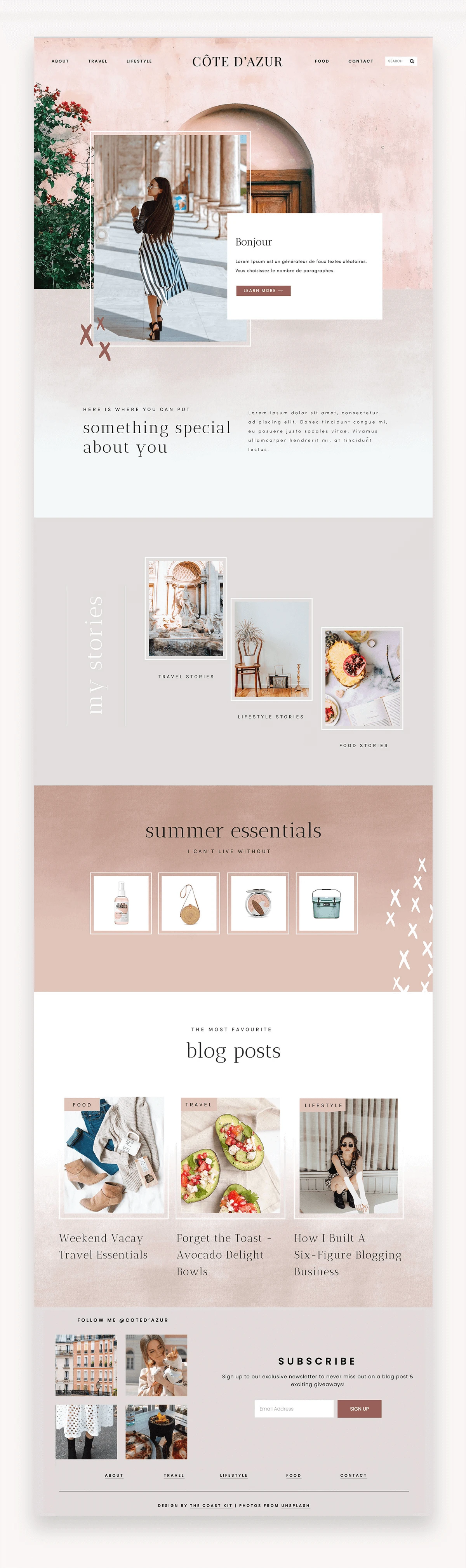 Cote Dazur Squarespace Template