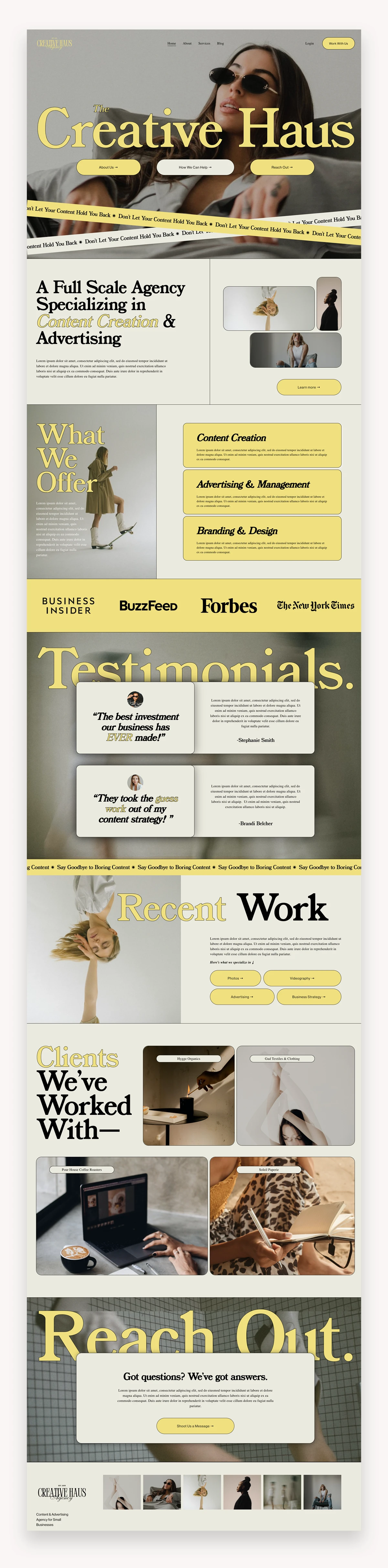 Creative Haus Squarespace Template