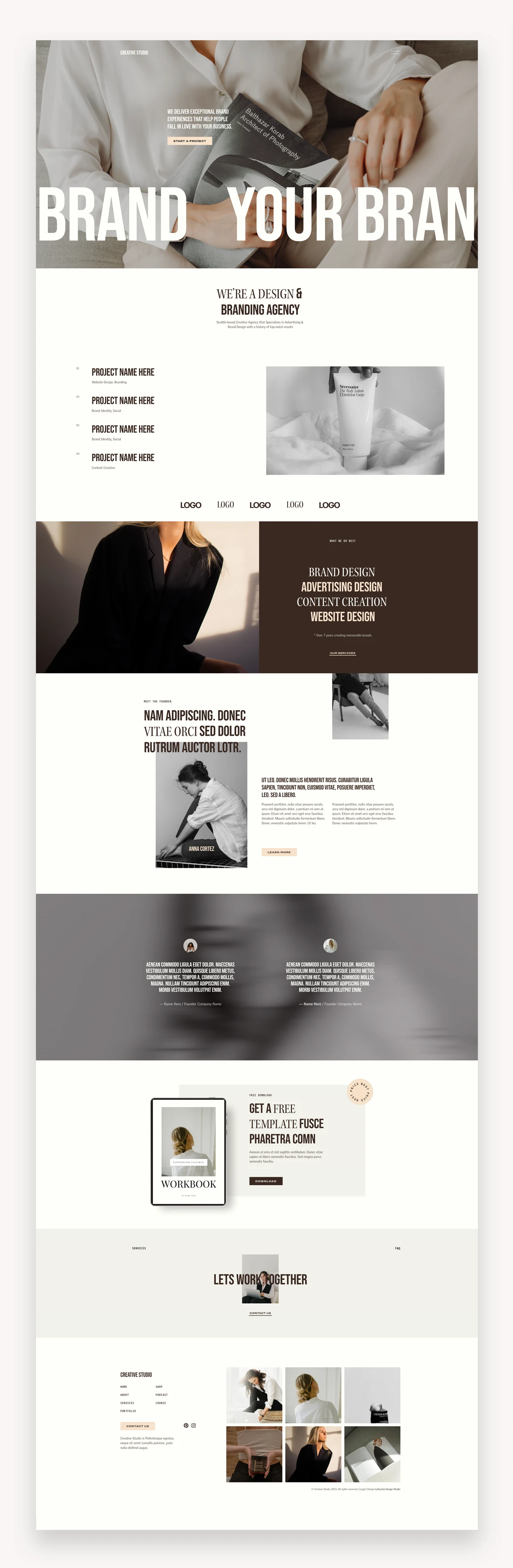 Creative Studio Squarespace Template
