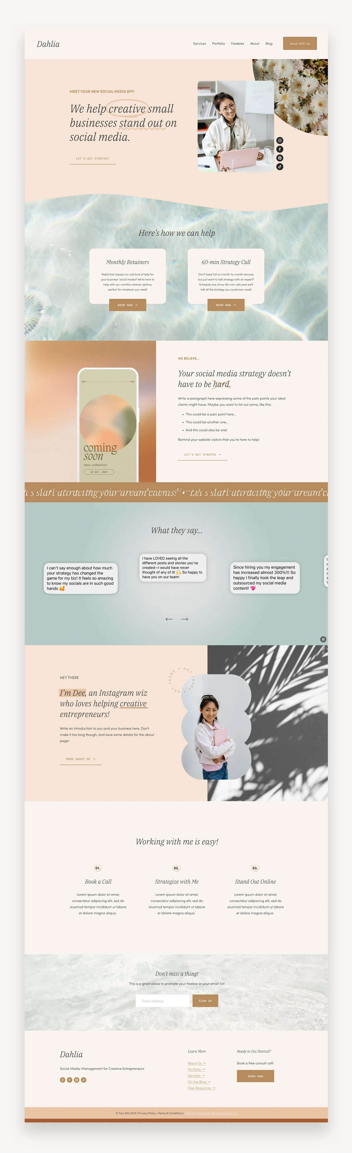 Dahlia Squarespace Template