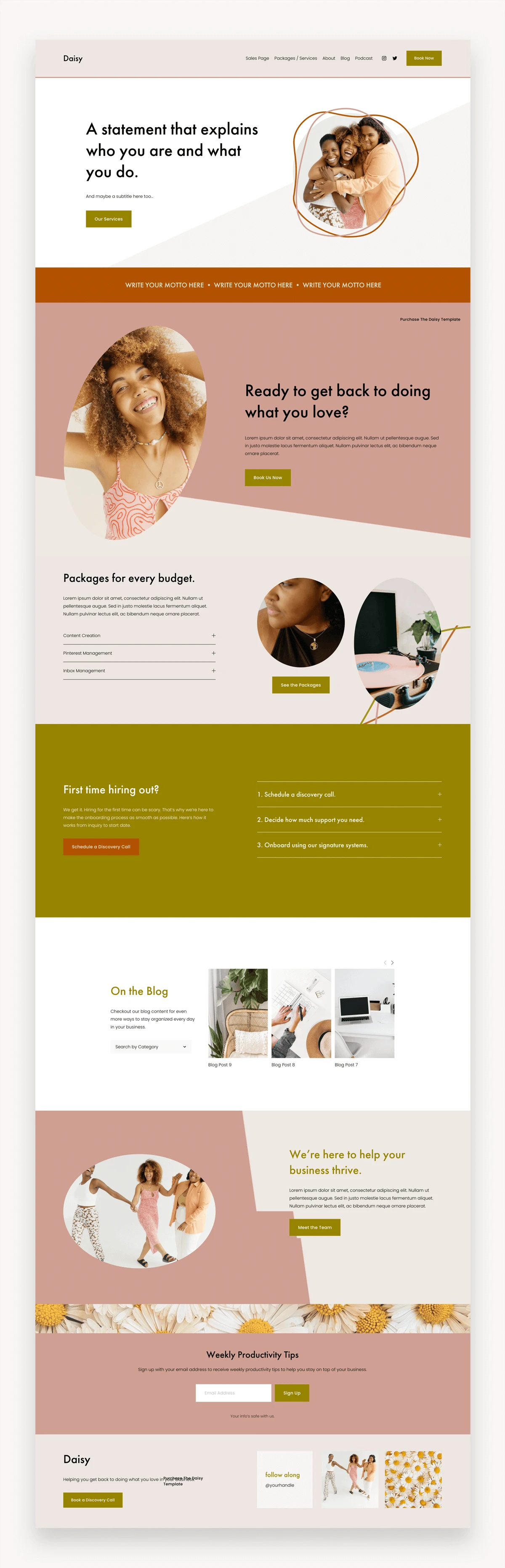 Daisy Squarespace Template