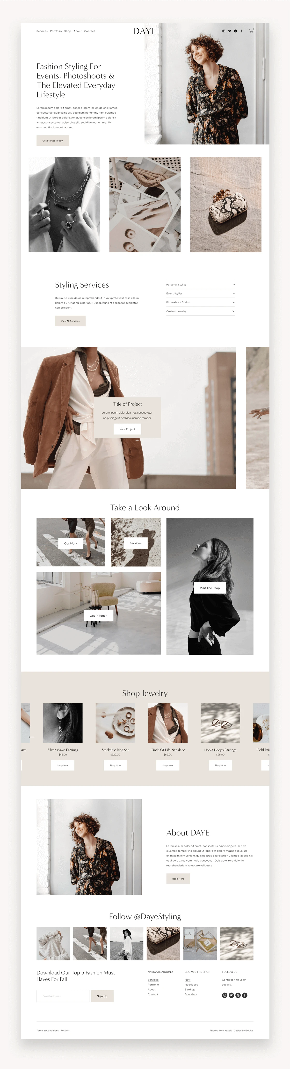 Daye Squarespace Template