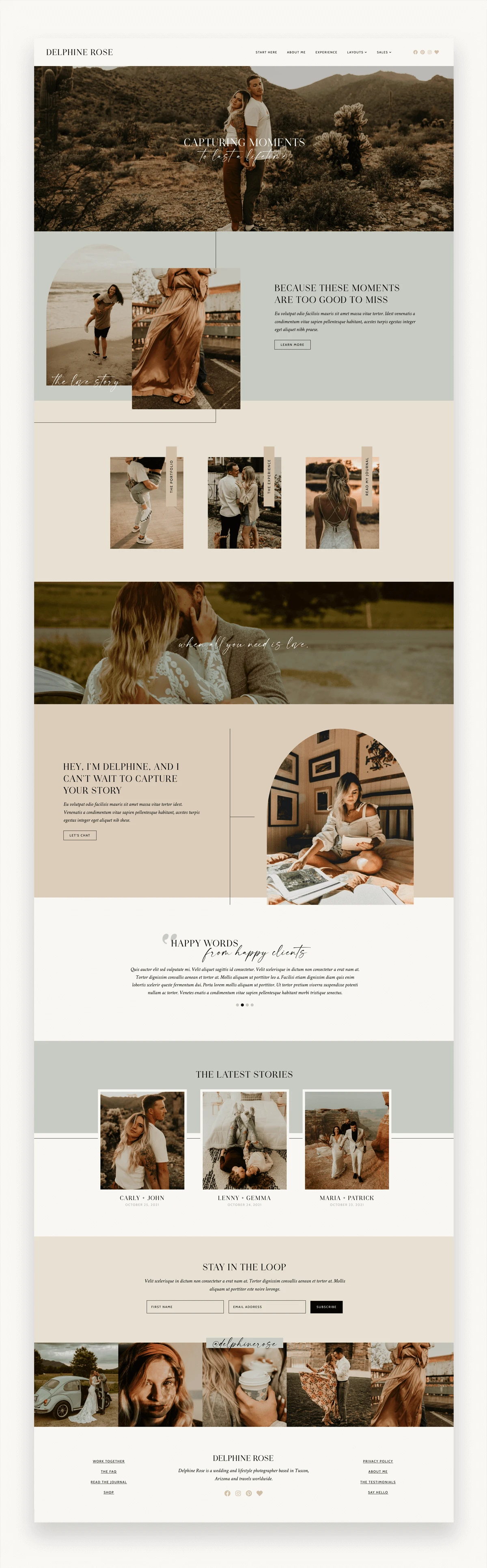 Delphine Feminine WordPress Theme