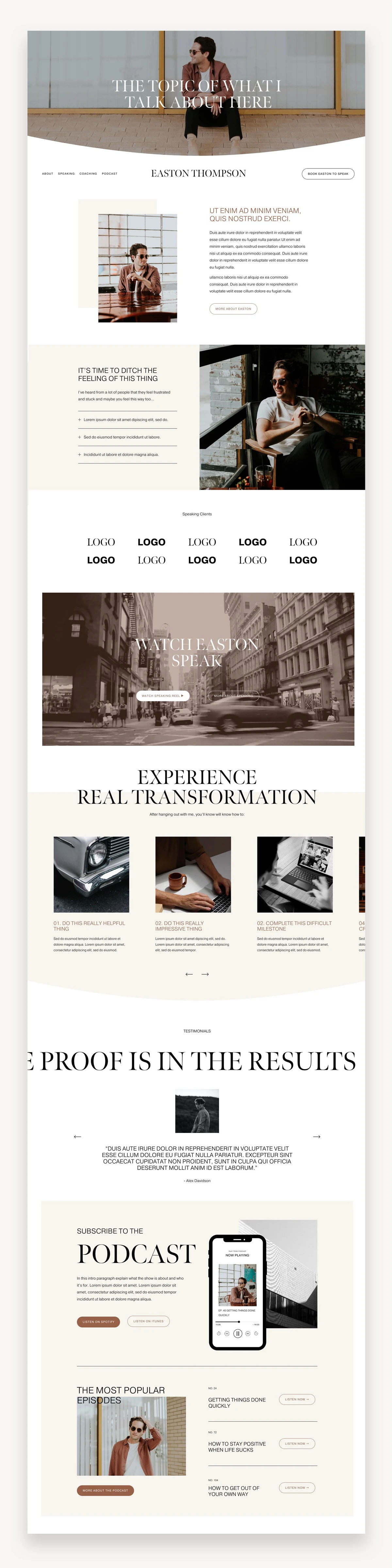 Easton Squarespace Template