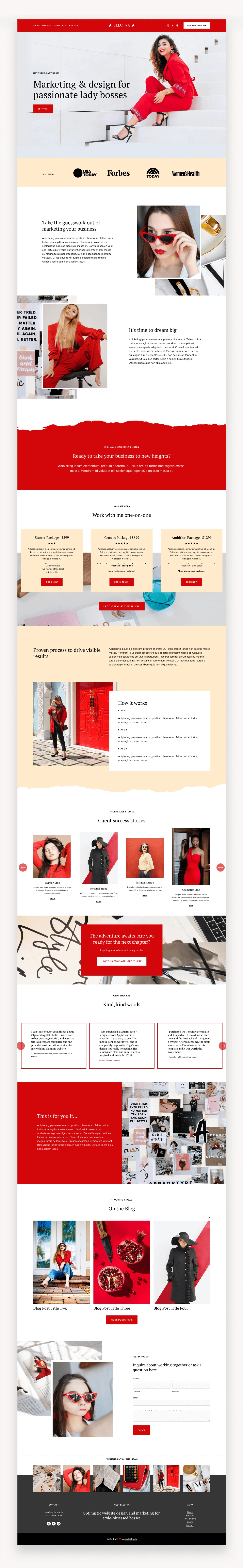 Electra Squarespace Template