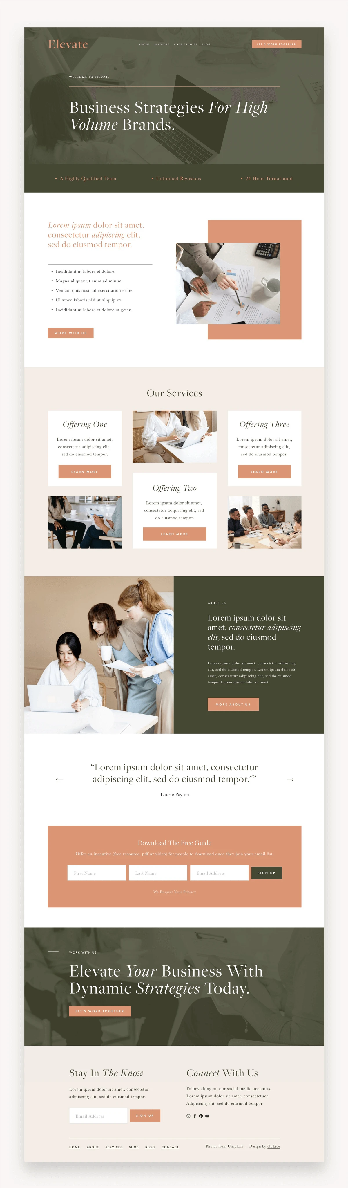 Elevate Squarespace Template