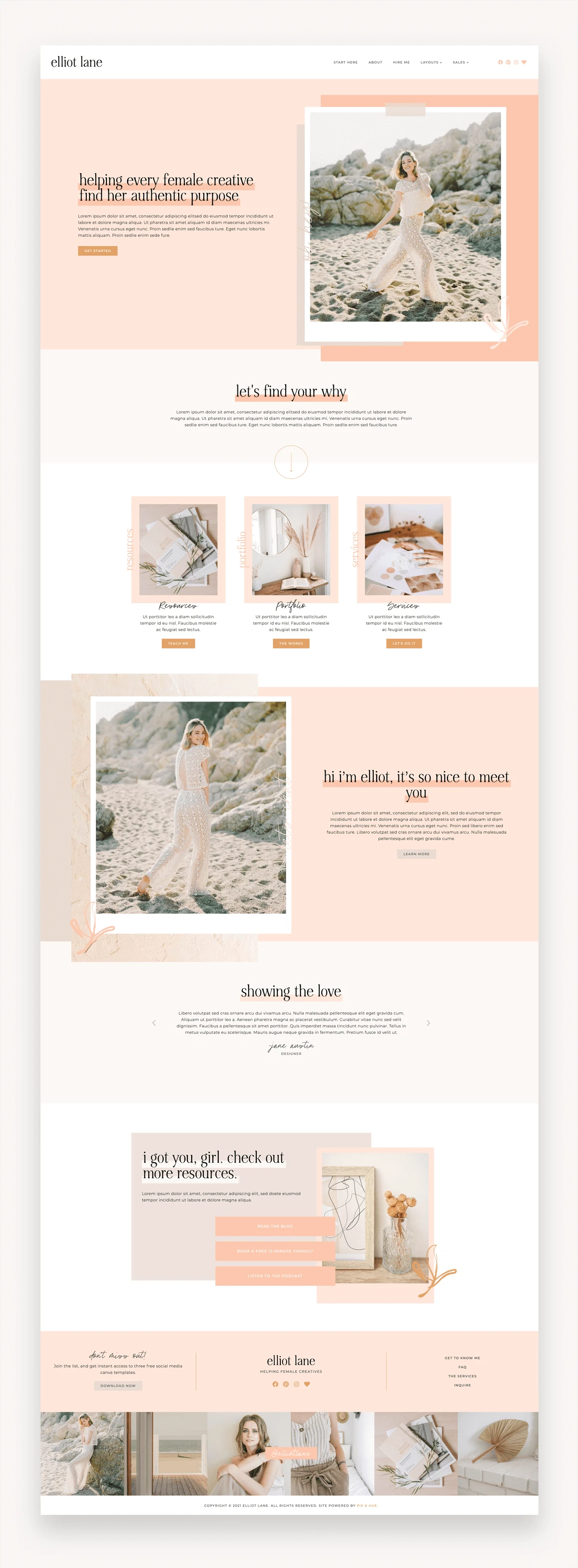 Elliot Feminine WordPress Theme