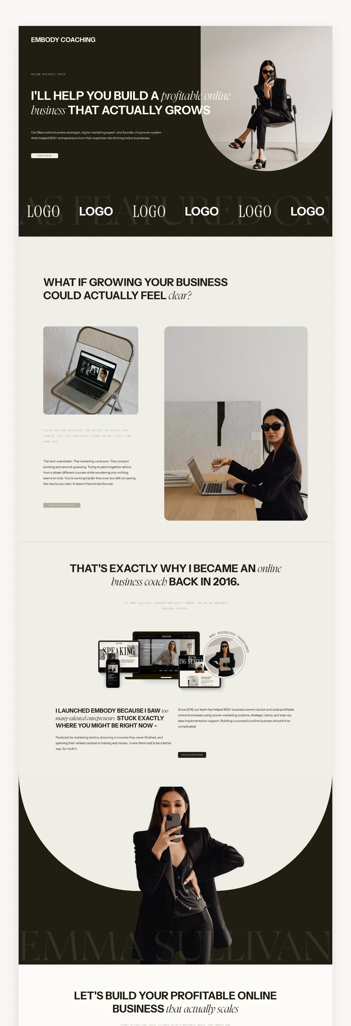 Embody Coaching Squarespace Template