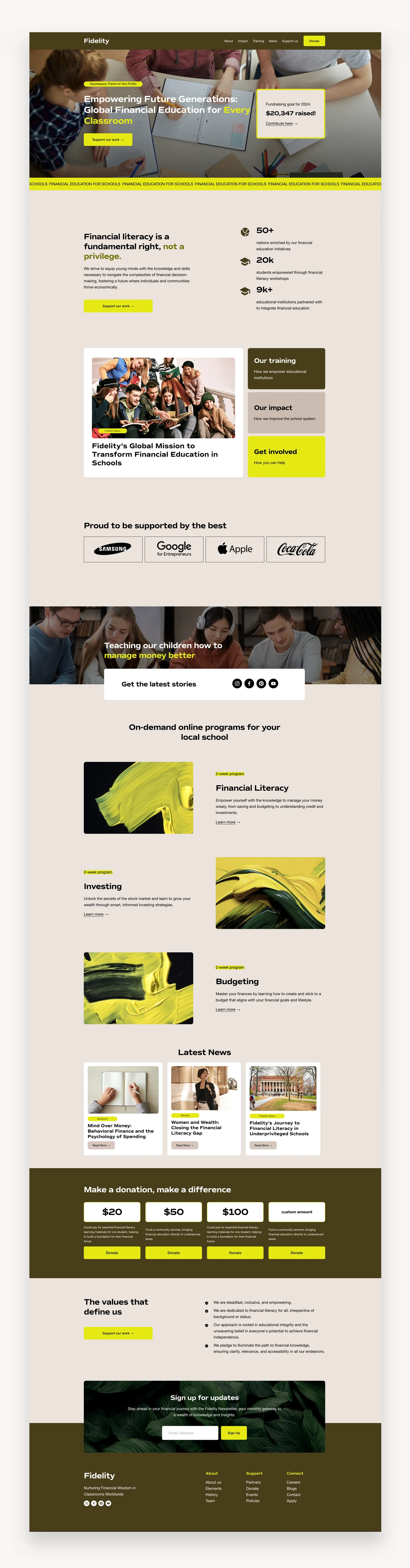 Fidelity Squarespace Template