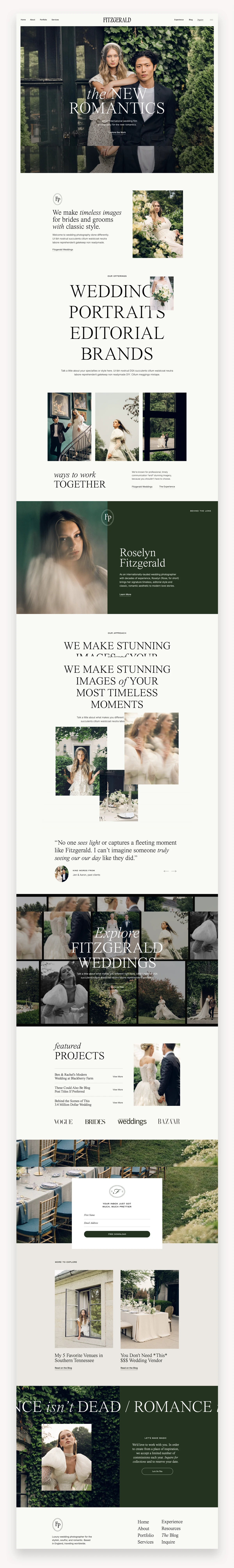 Fitzgerald Photography Showit Template