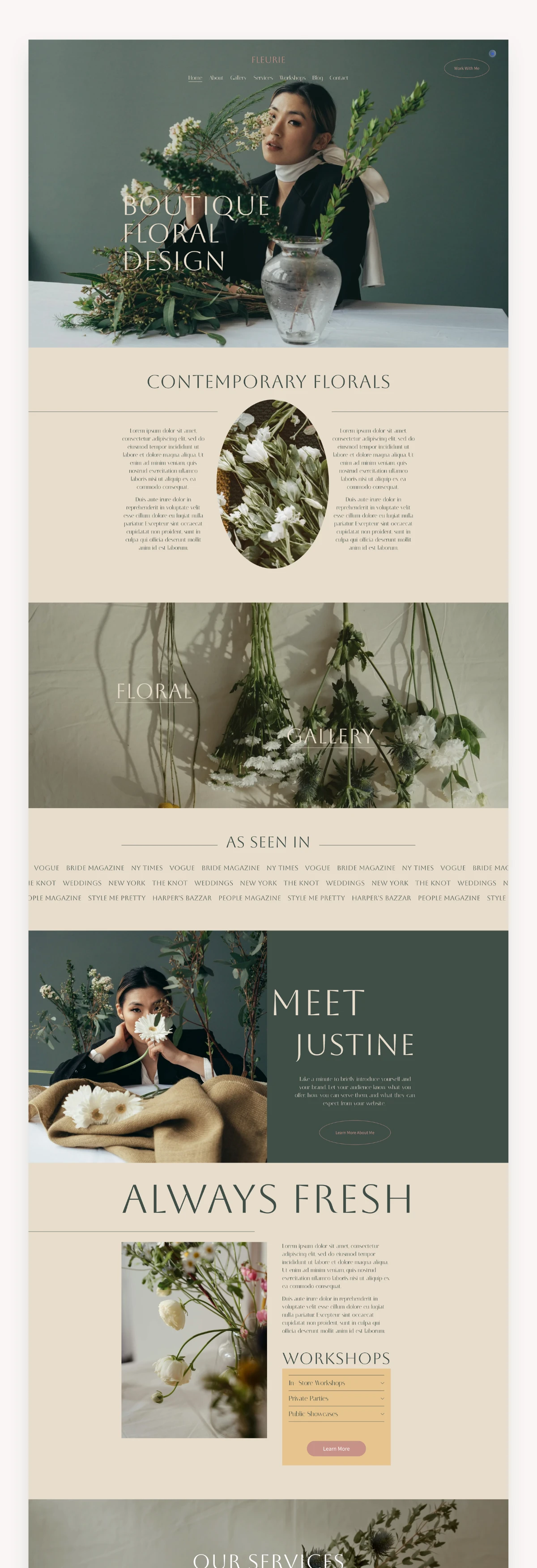 Fleurie Squarespace Template