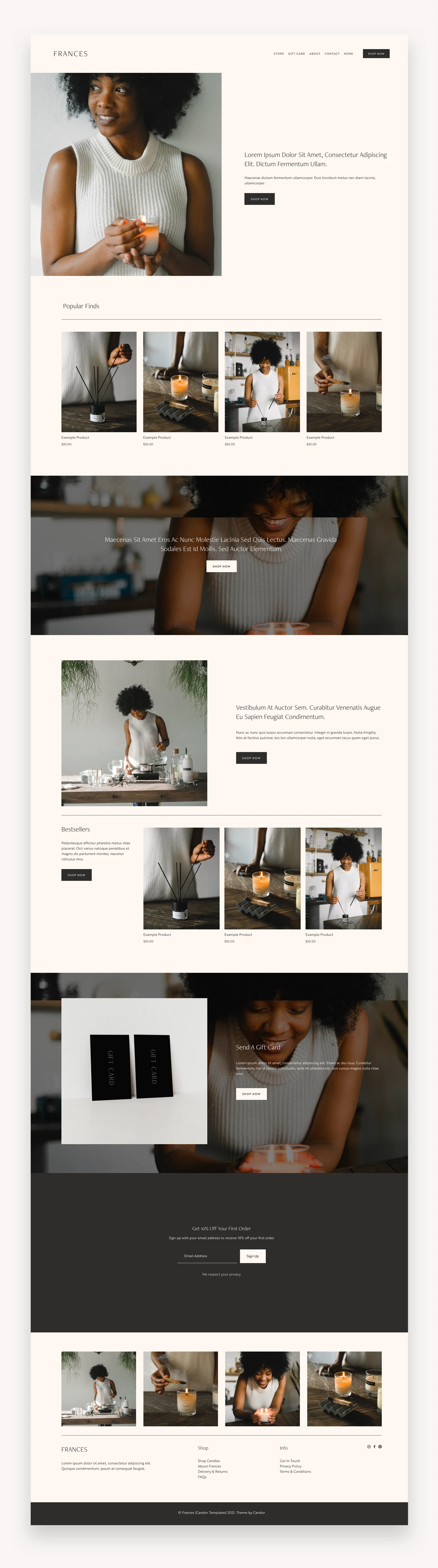 Frances Squarespace Template