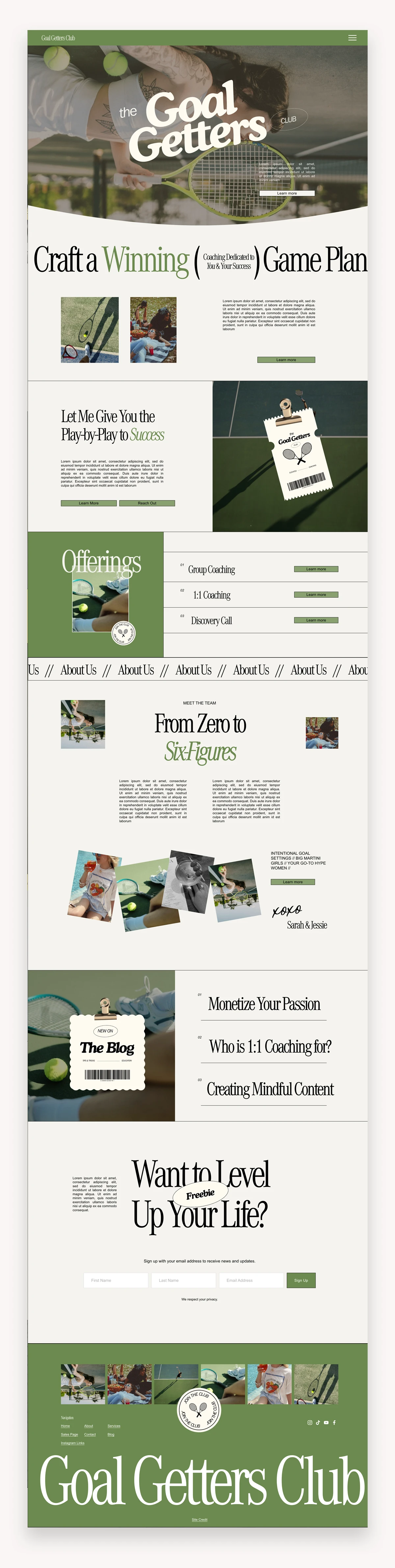Goal Getters Squarespace Template