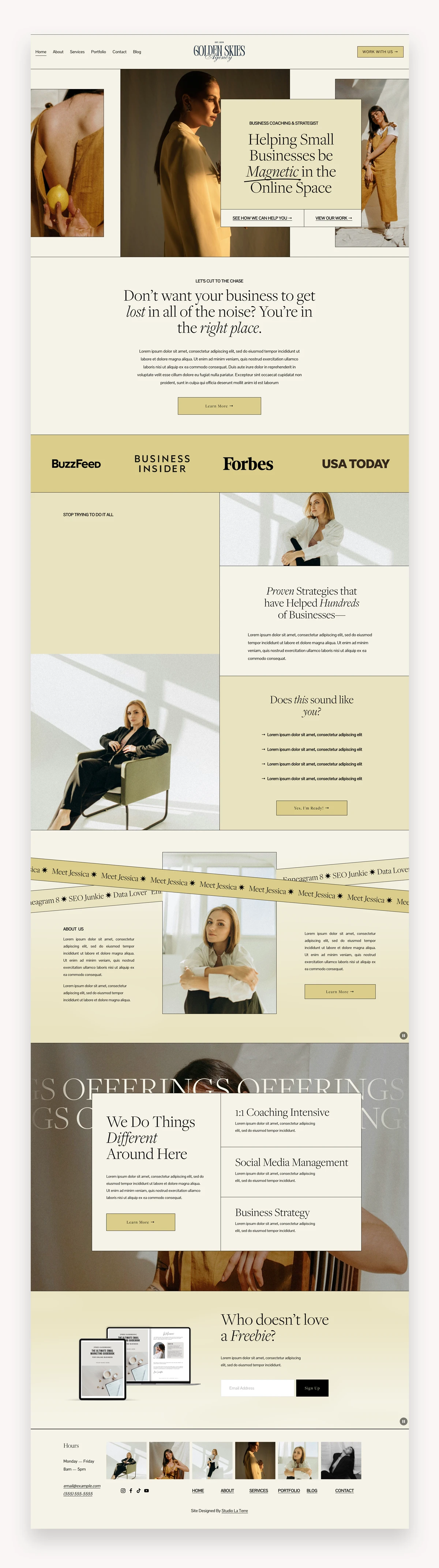 Golden Skies Squarespace Template