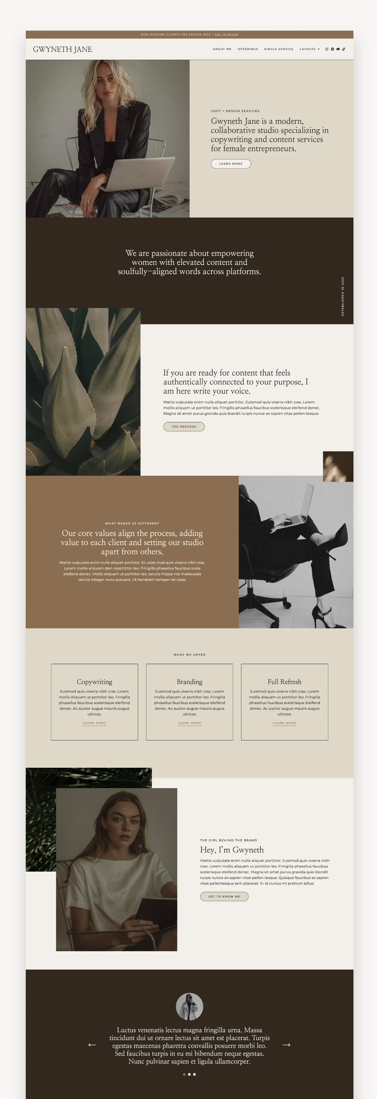 Gwyneth Jane Elementor WordPress Theme
