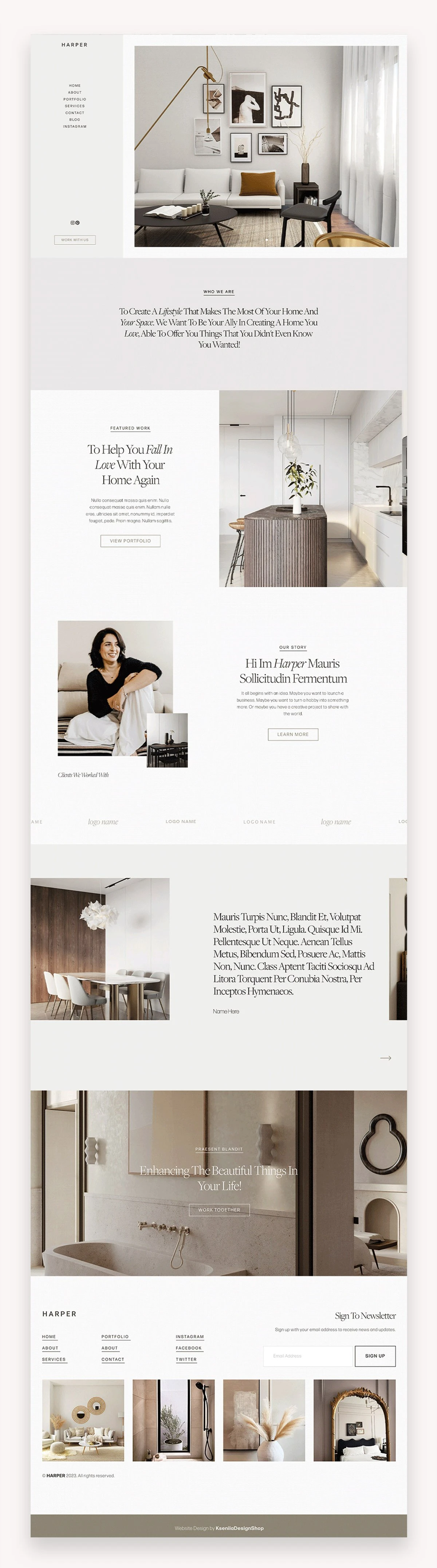 Harper Squarespace Template