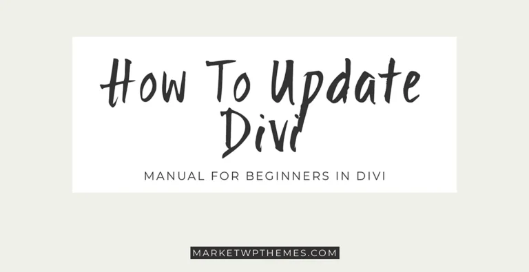 How To Update Divi