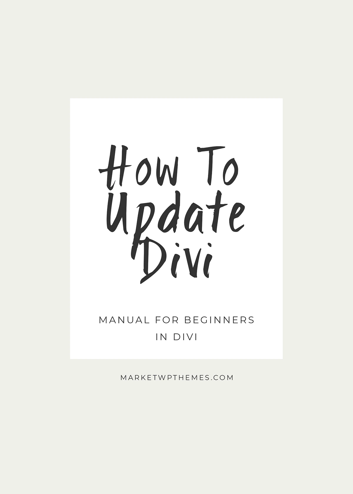 How to update Divi