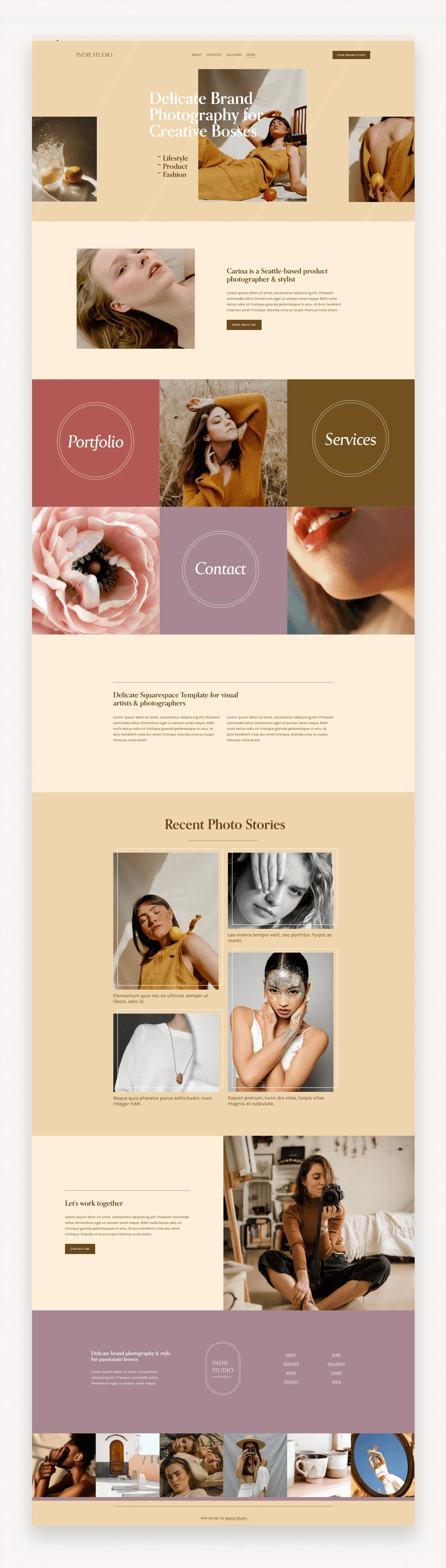 Indie Studio Squarespace Template
