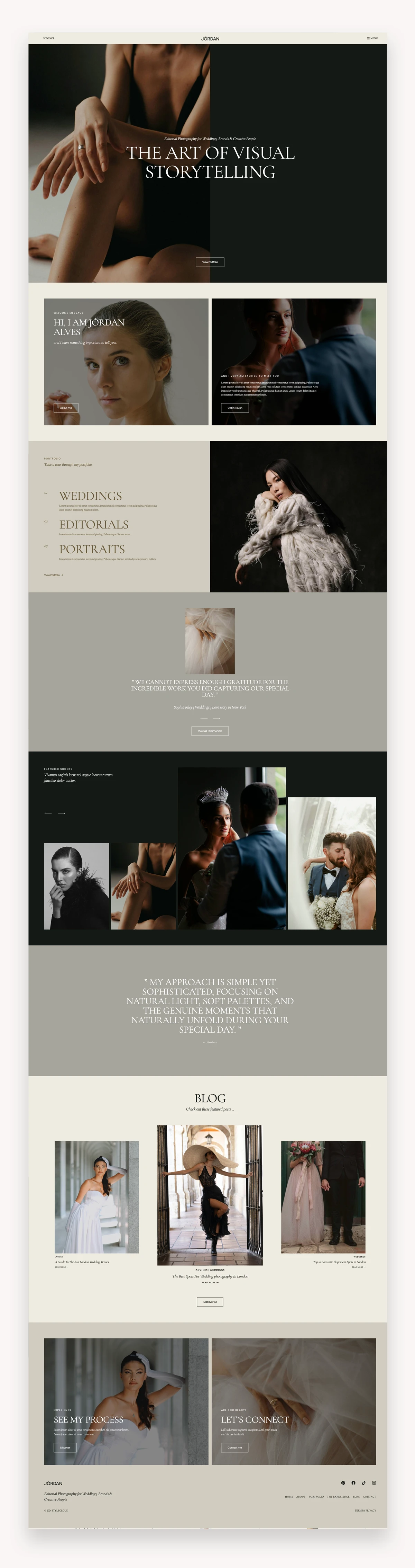 Jordan Photography Kadence WordPress Template