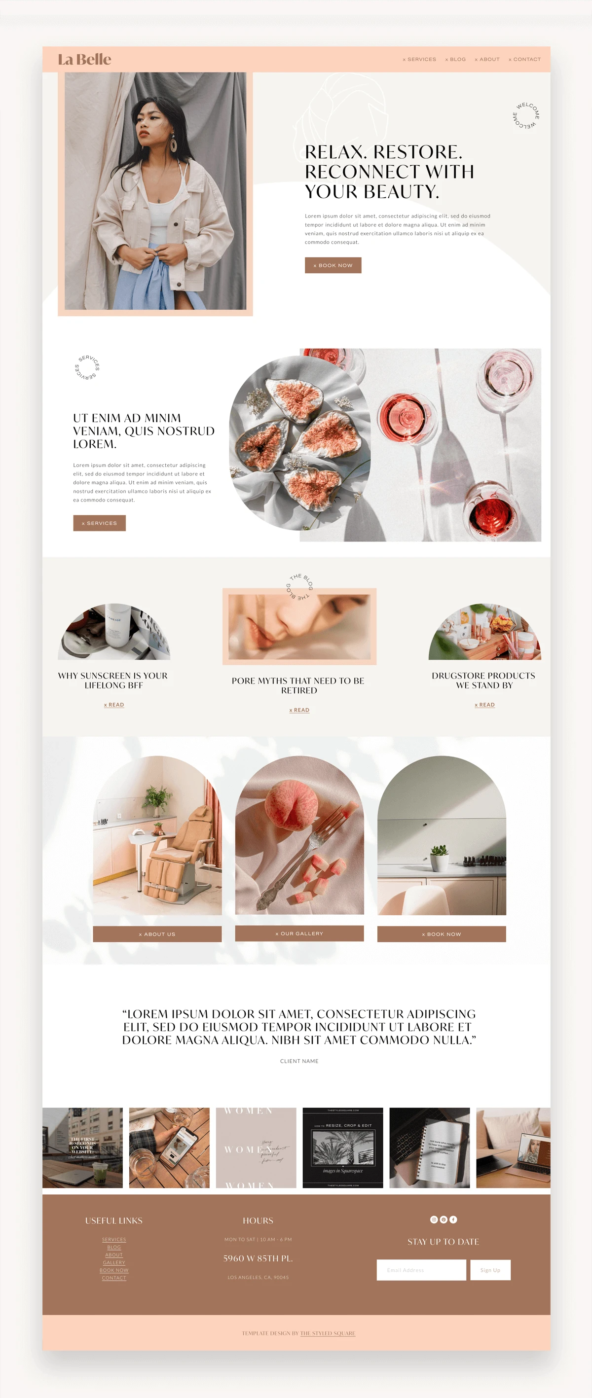 La Belle Squarespace Template