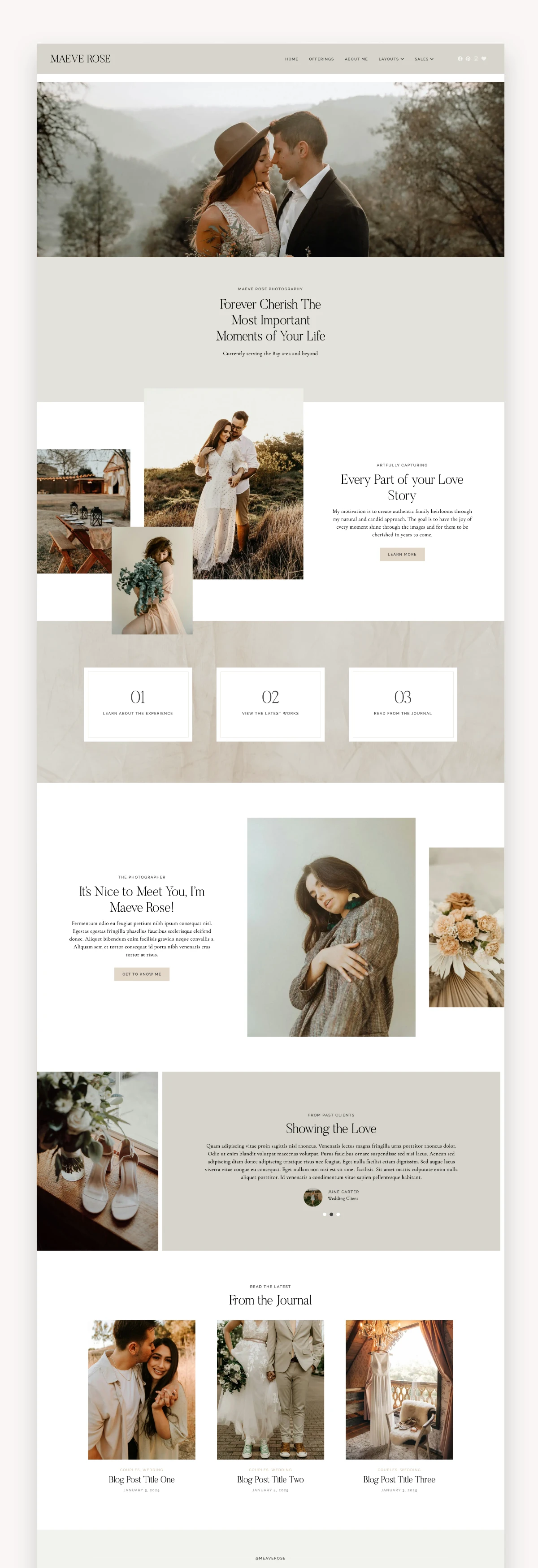 Maeve Rose Photogtaphy Elementor WordPress Theme