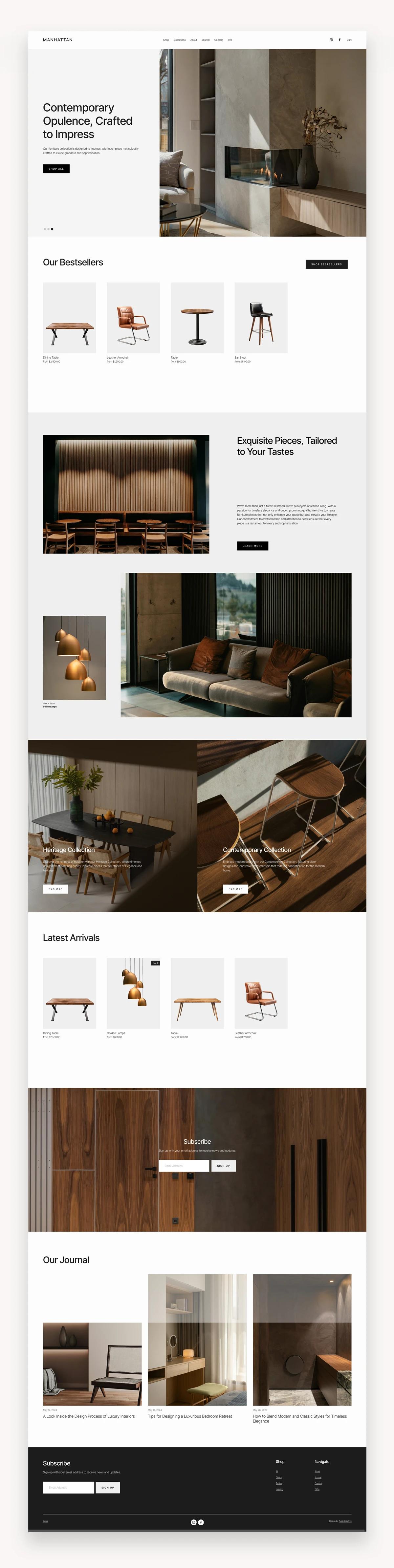 Manhattan Squarespace Template